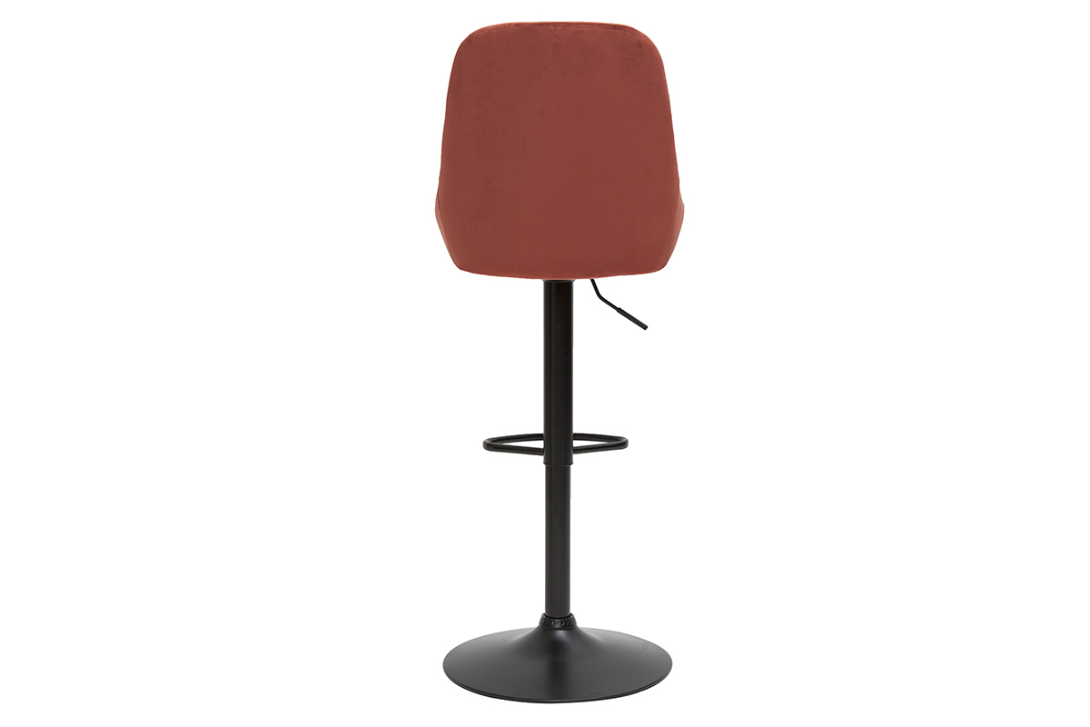 Sgabelli da bar design regolabili velluto rosso mattone (set di 2) HOLO