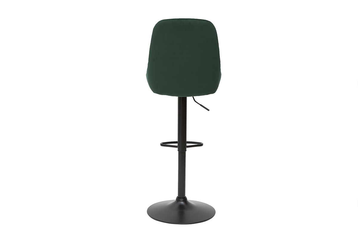 Sgabelli da bar design regolabili velluto verde (set di 2) HOLO