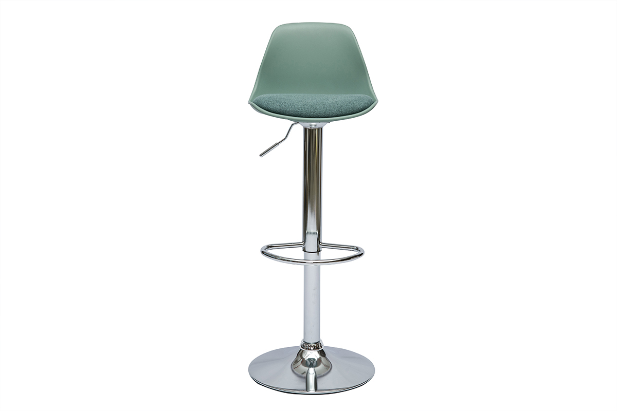 Sgabelli da bar design verde-azzurro (set di 2) STEEVY