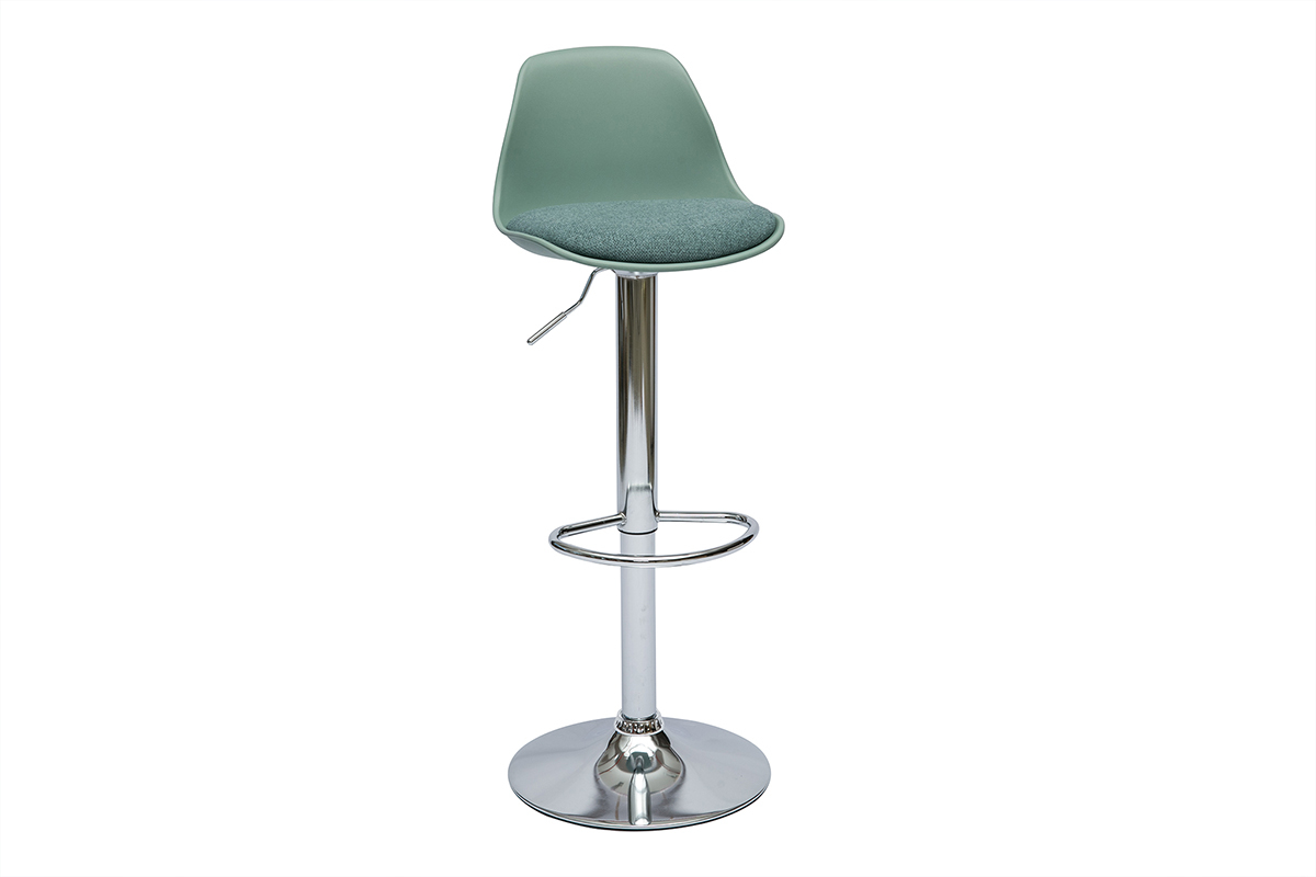 Sgabelli da bar design verde-azzurro (set di 2) STEEVY