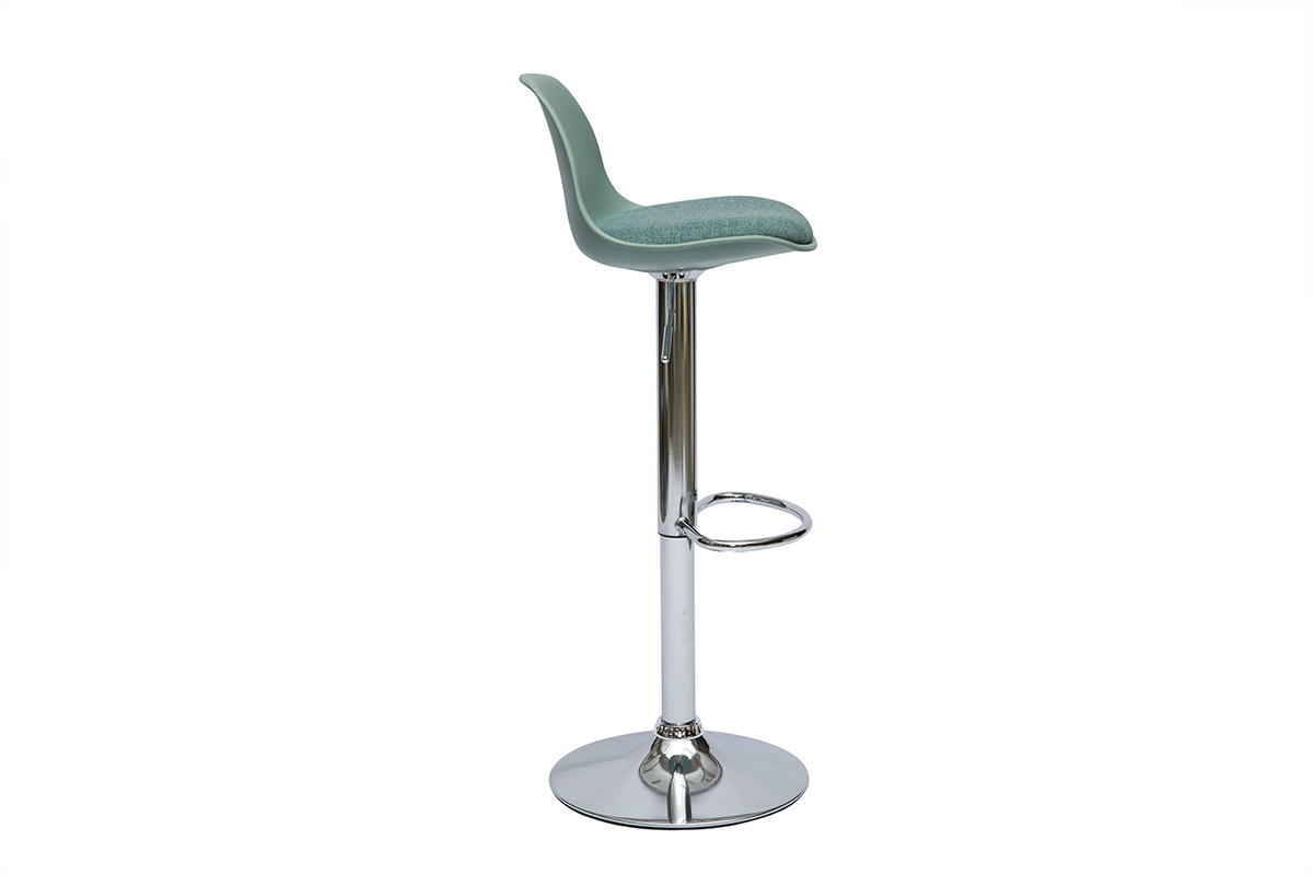 Sgabelli da bar design verde-azzurro (set di 2) STEEVY