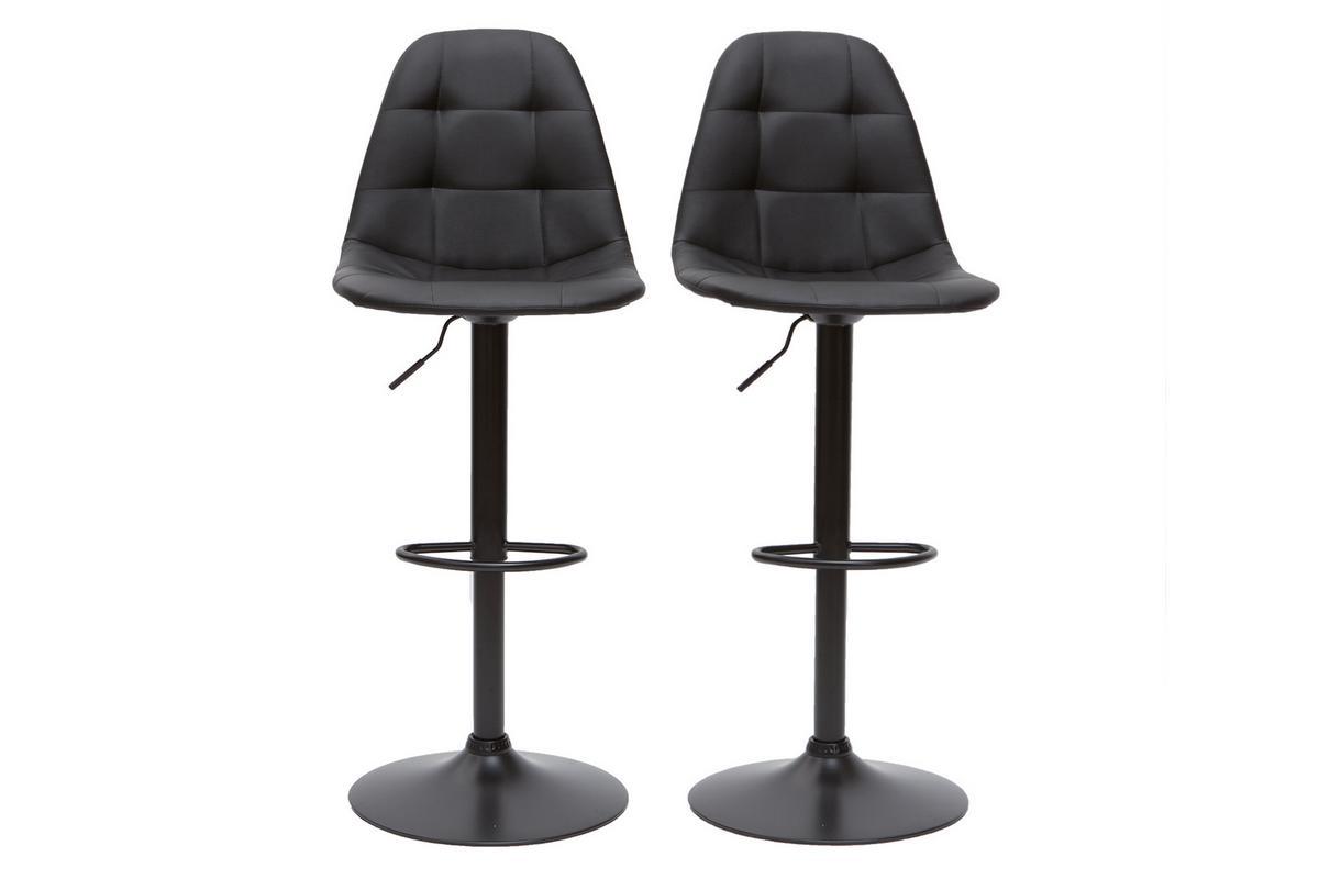 Sgabelli da bar di design regolabili COX nero (set di 2)