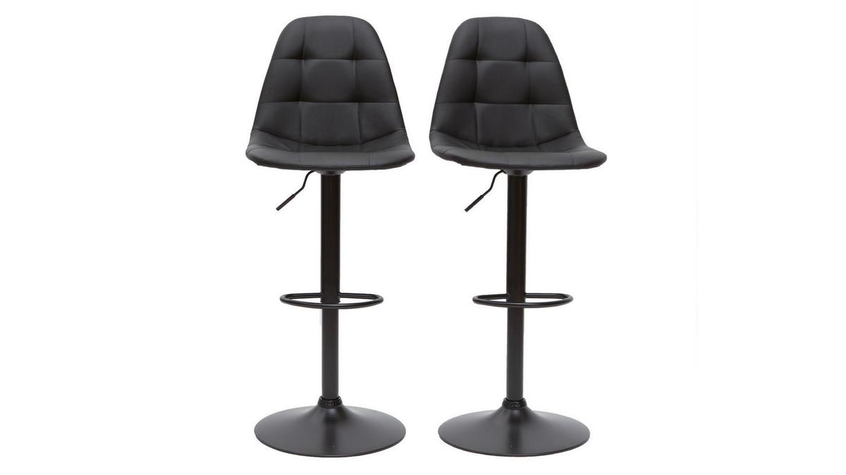 Sgabelli da bar di design regolabili COX nero (set di 2)