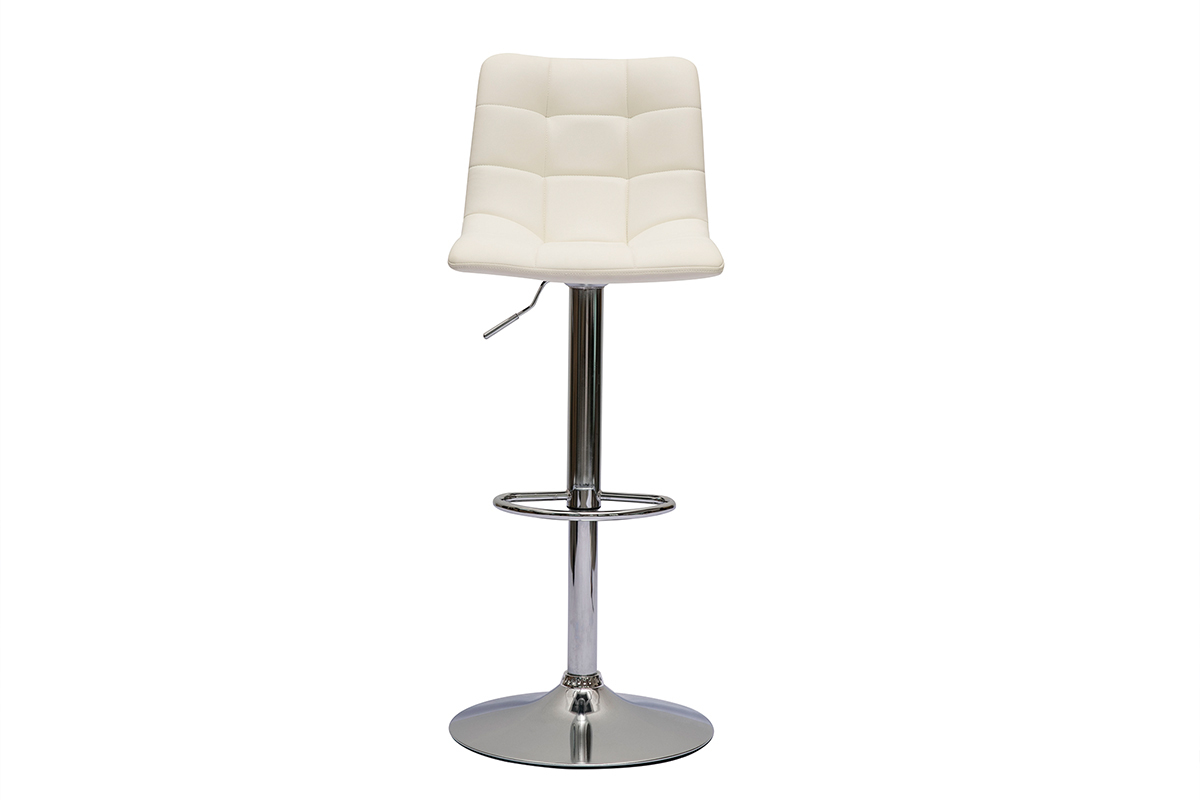 Sgabelli da bar regolabili design bianco (set di 2) MAXWELL