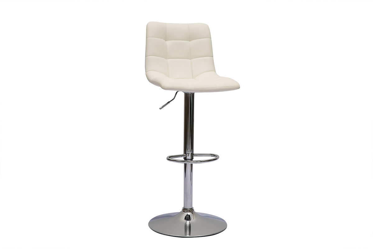 Sgabelli da bar regolabili design bianco (set di 2) MAXWELL