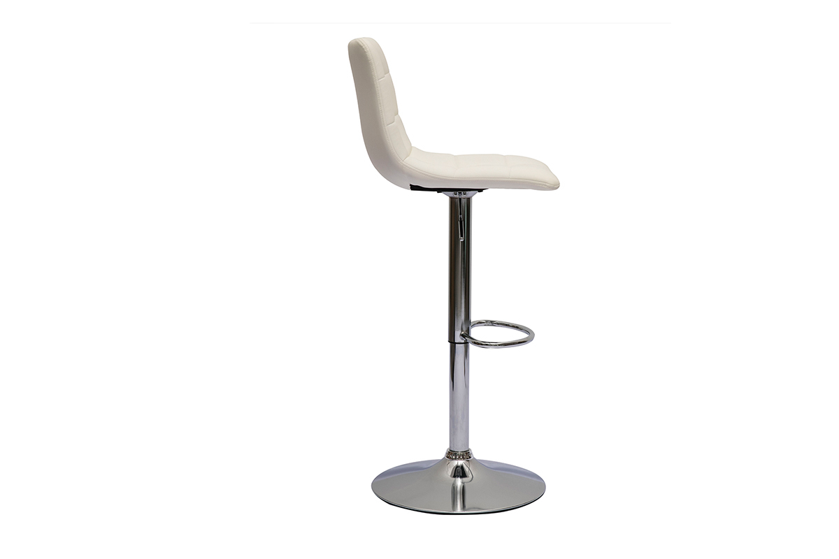 Sgabelli da bar regolabili design bianco (set di 2) MAXWELL