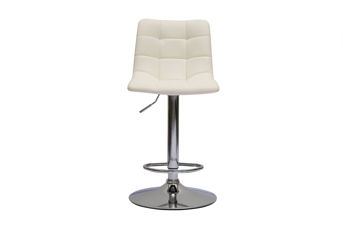 Sgabelli da bar regolabili design bianco (set di 2) MAXWELL