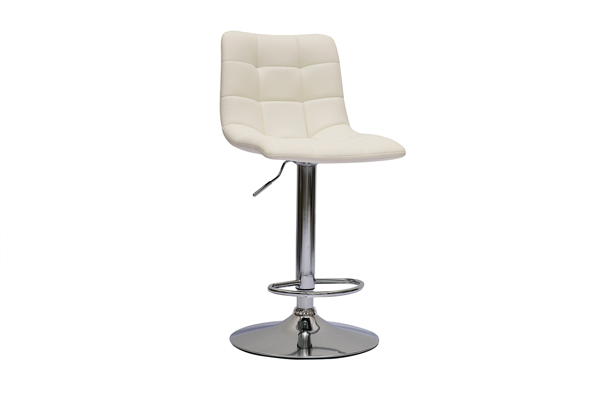 Sgabelli da bar regolabili design bianco (set di 2) MAXWELL