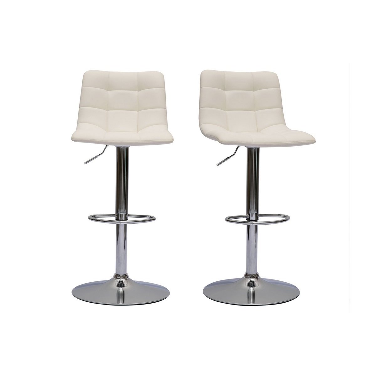 Sgabelli da bar regolabili design bianco (set di 2) MAXWELL