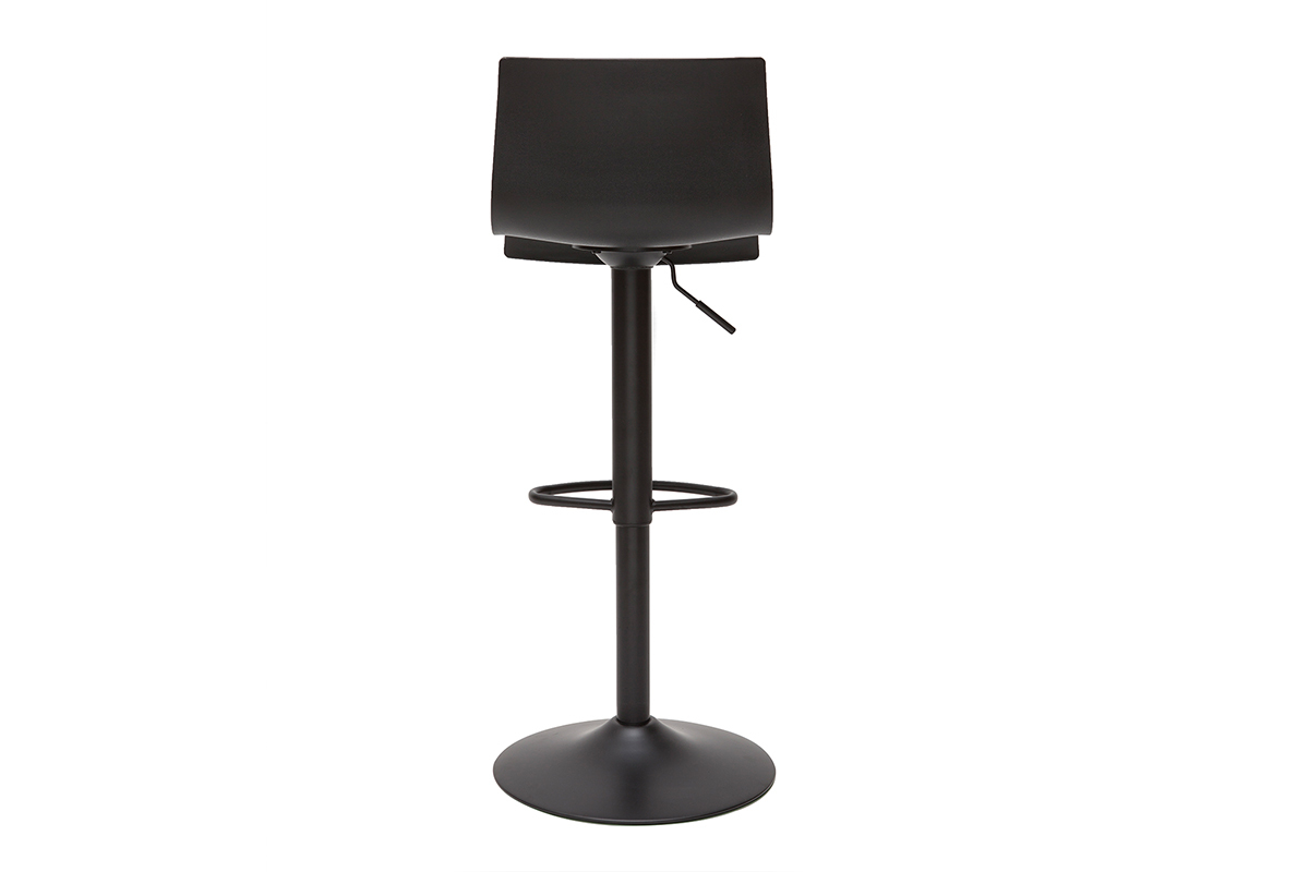 Sgabelli da bar regolabili design in metallo nero (set di 2) ONA