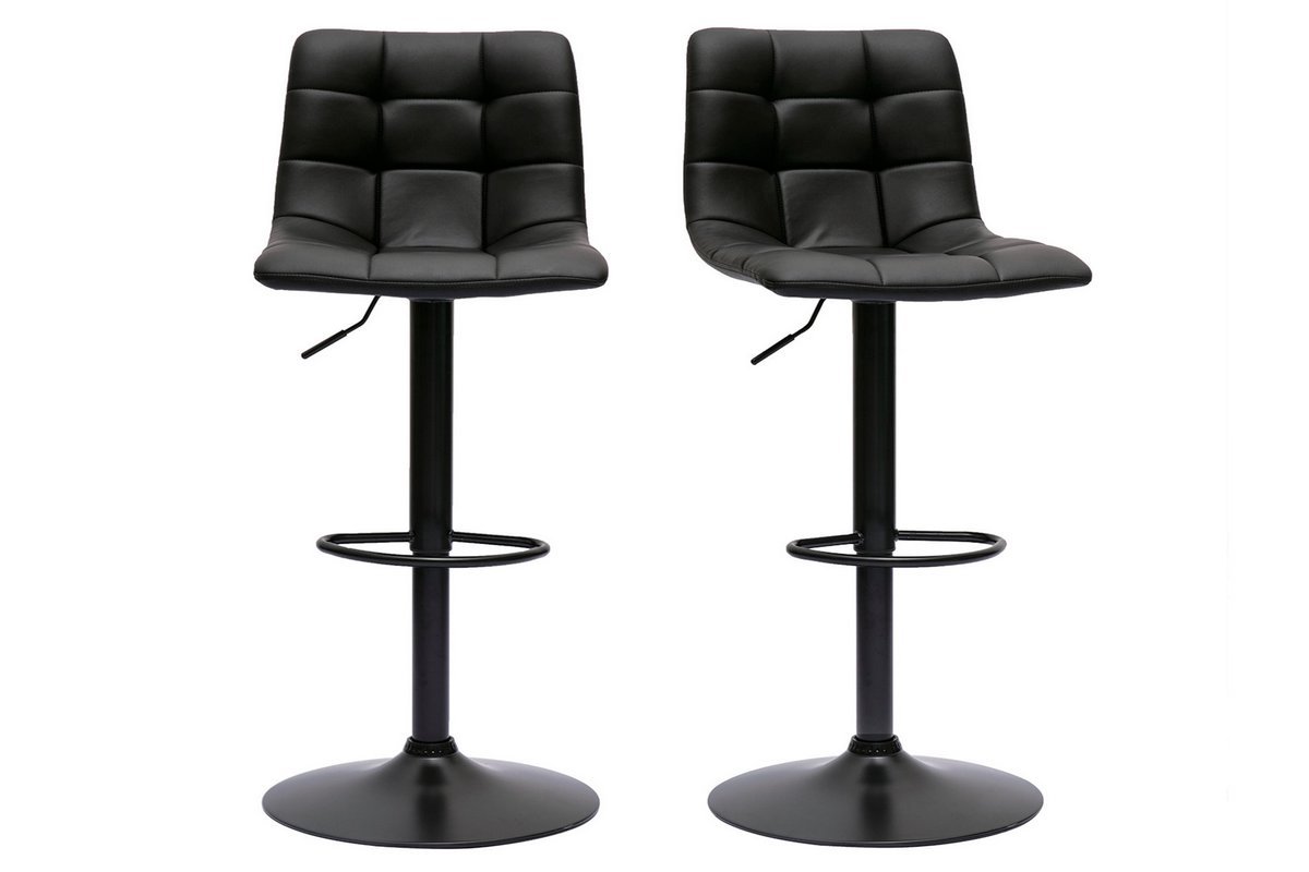 Sgabelli da bar regolabili design nero (set di 2) MAXWELL