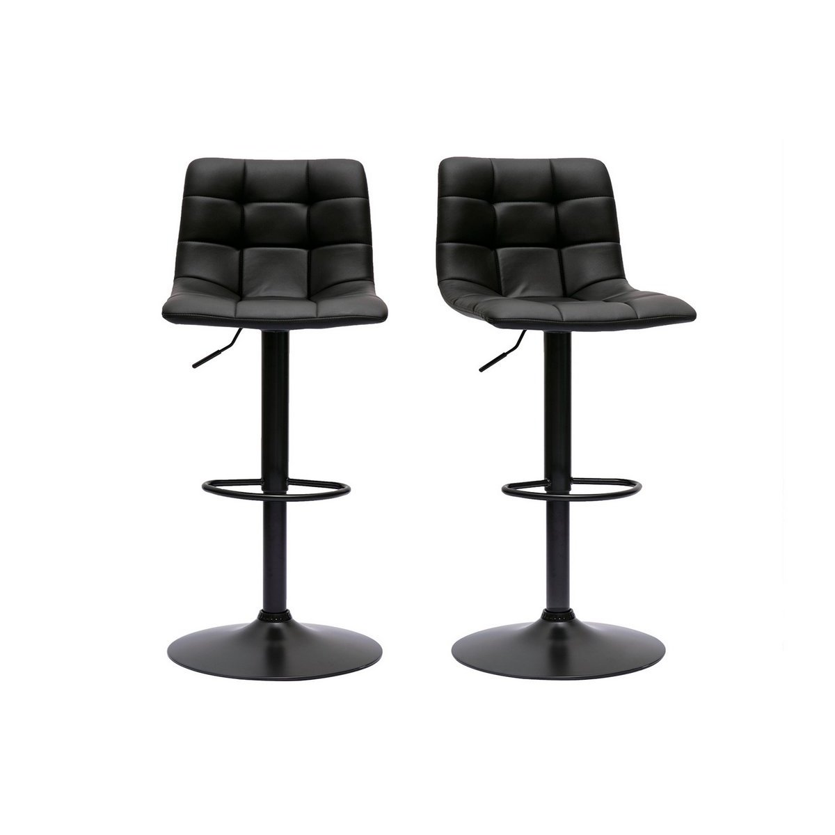 Sgabelli da bar regolabili design nero (set di 2) MAXWELL