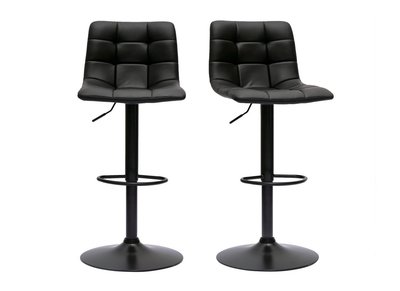 Sgabelli da bar design neri H65 cm (set di 2) PEBBLE - Miliboo