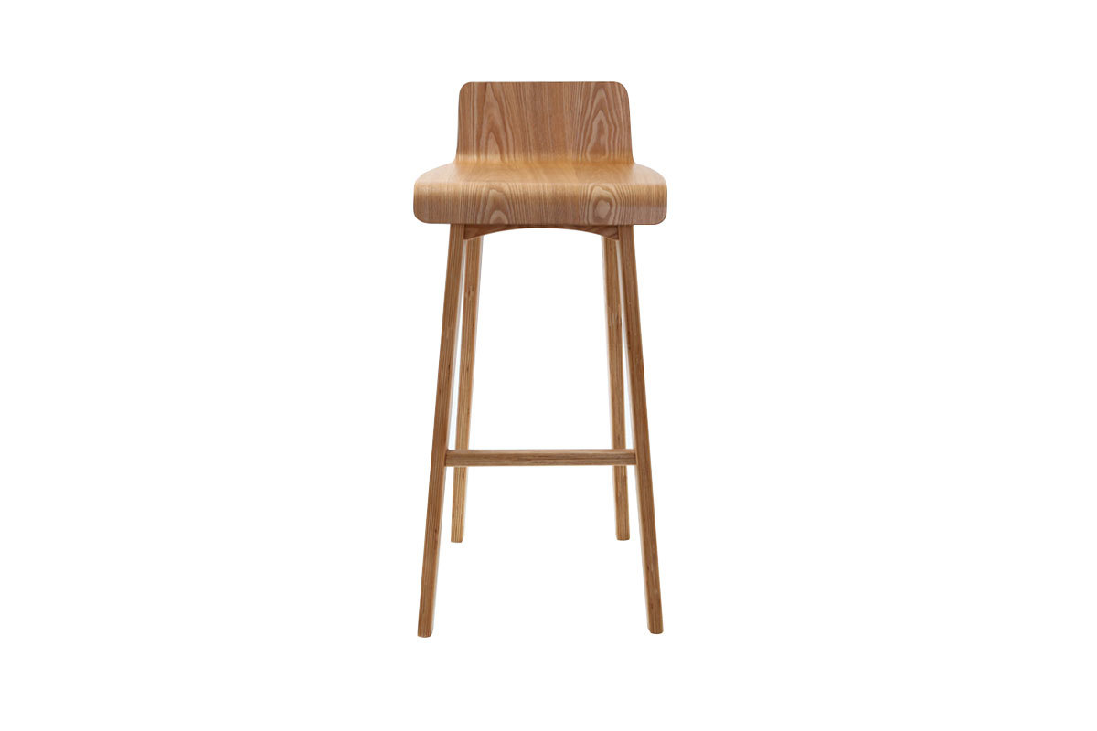 Sgabelli da bar scandinavi in legno chiaro H75 cm (set di 2) BALTIK