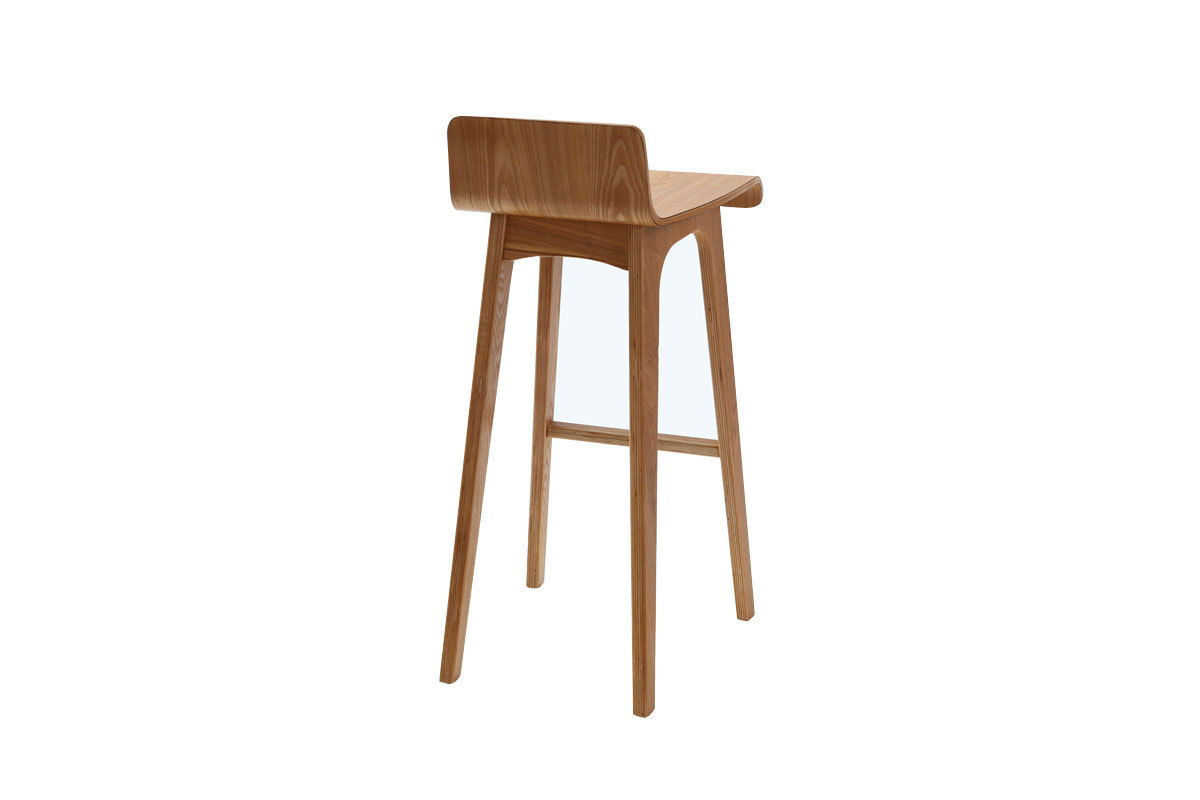 Sgabelli da bar scandinavi in legno chiaro H75 cm (set di 2) BALTIK