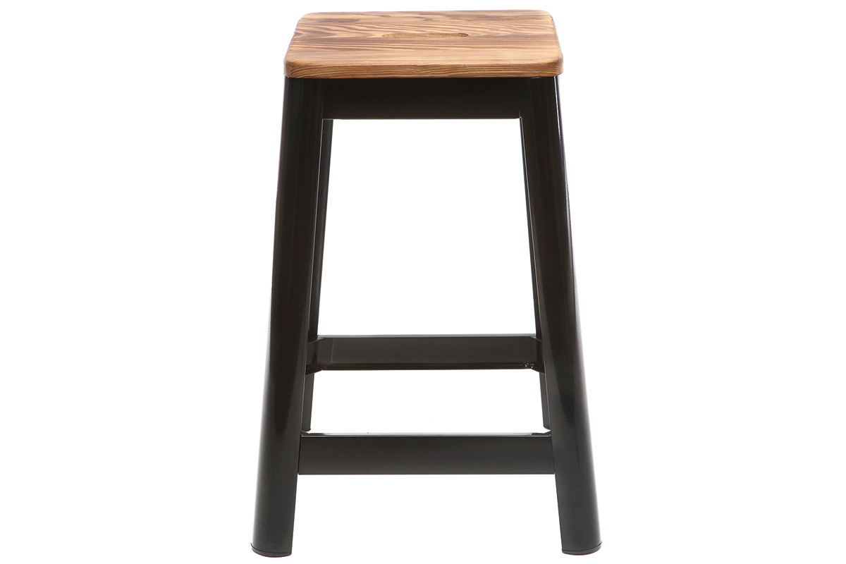 Sgabello da bar design nero H65cm NICK