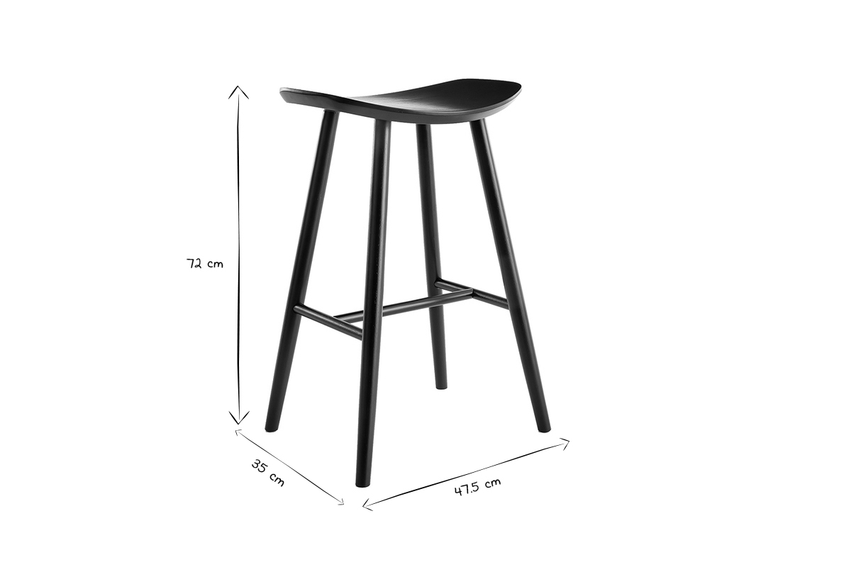 Sgabello da bar design noce 72 cm DEMORY