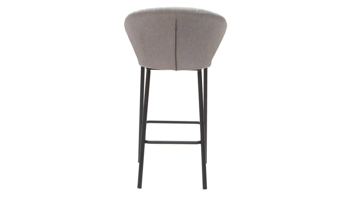 Sgabello da bar design tessuto grigio 65 cm DALLY