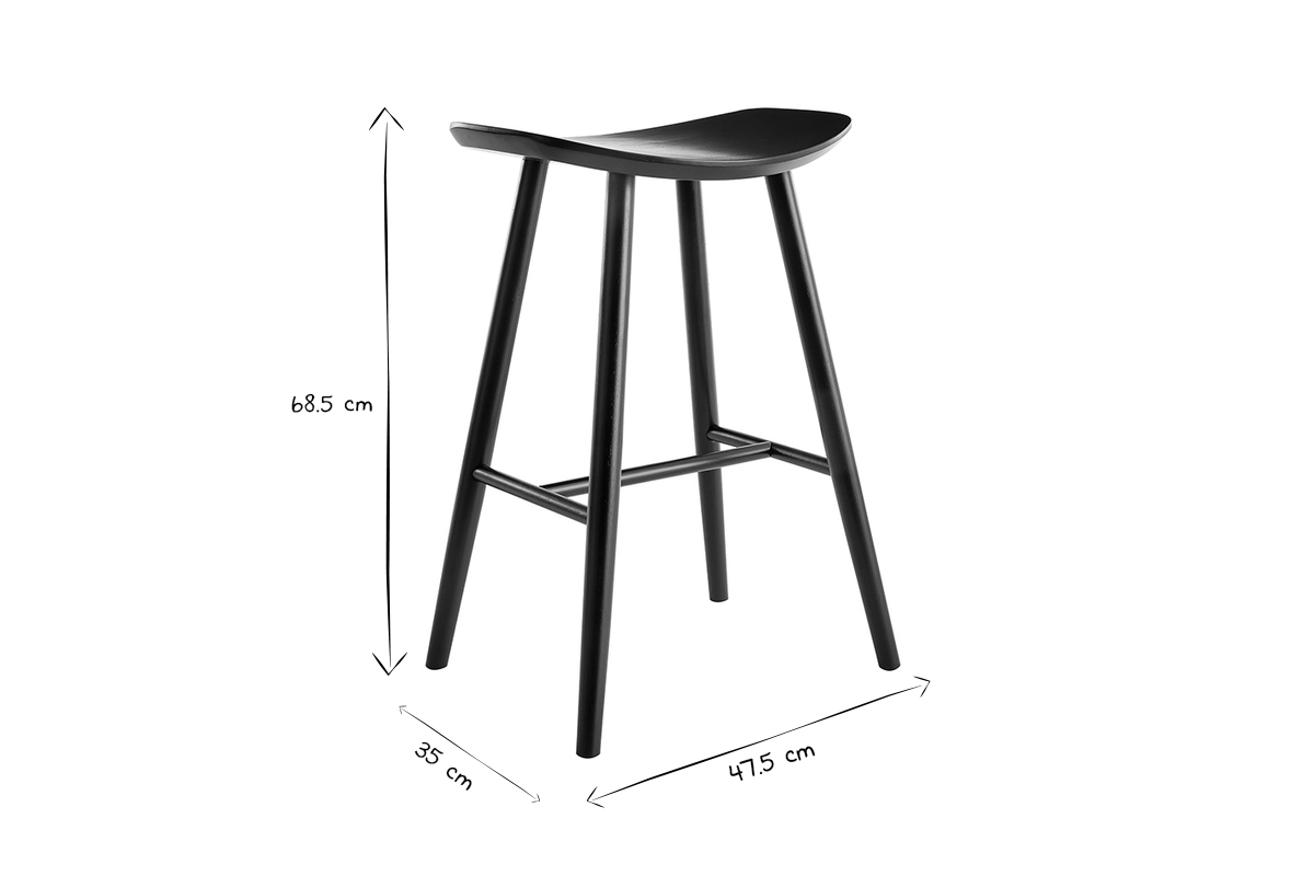 Sgabello da bar di design legno chiaro 65 cm DEMORY