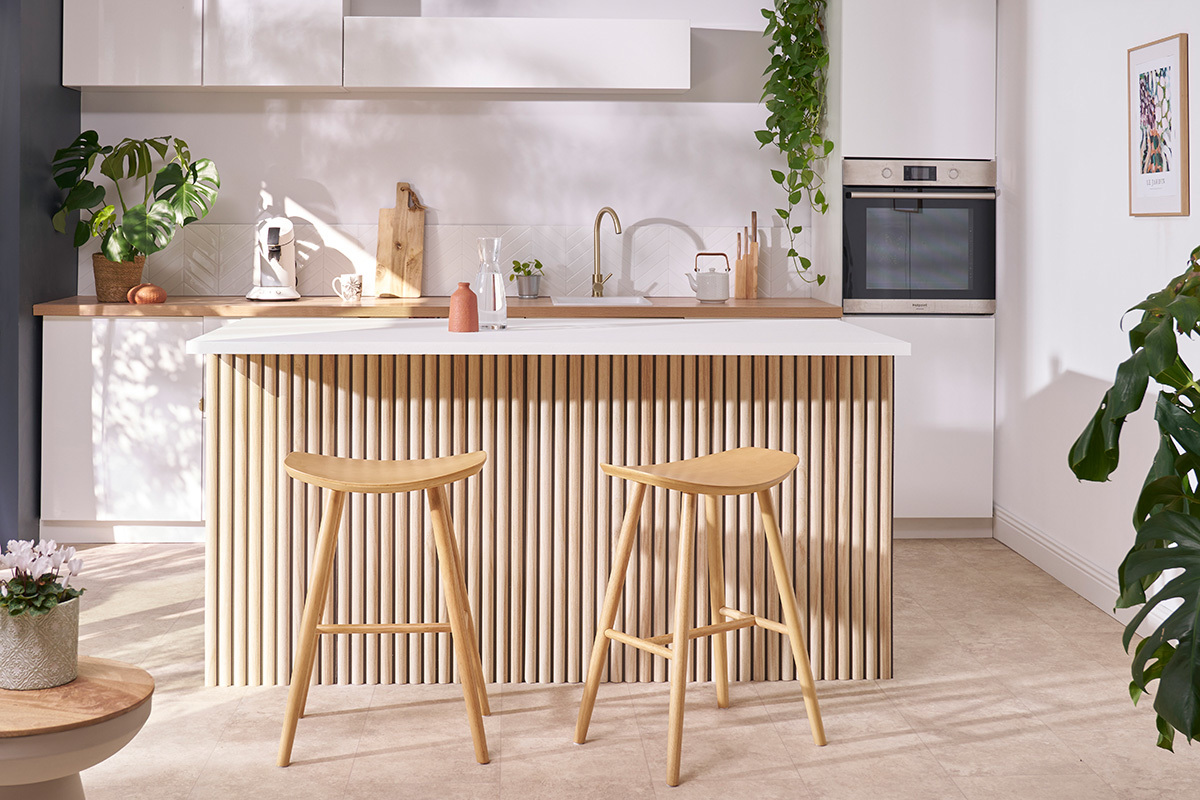 Sgabello da bar di design legno chiaro 65 cm DEMORY