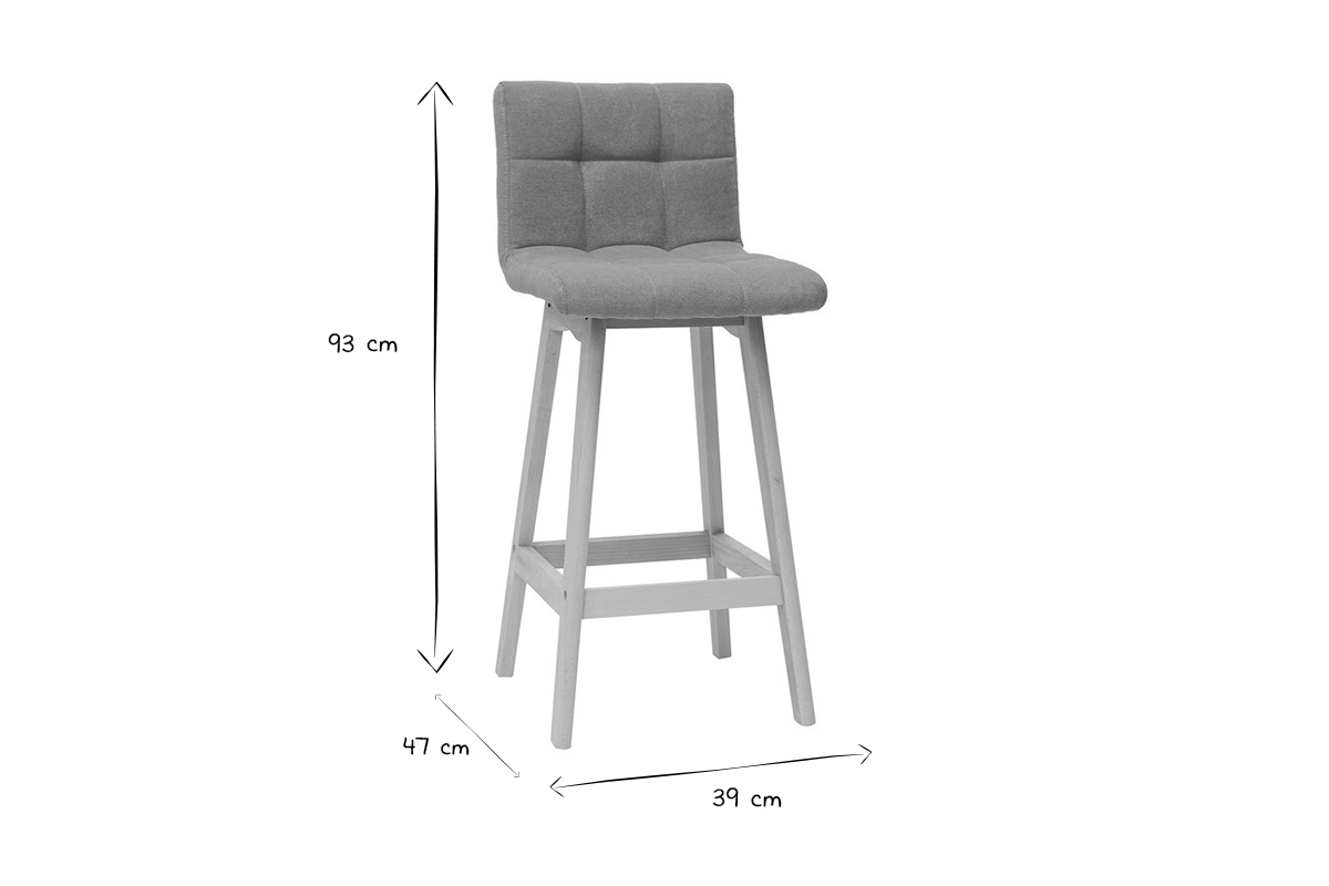 Sgabello da bar tessuto effetto velluto giallo senape 65cm set di 2 KLARIS