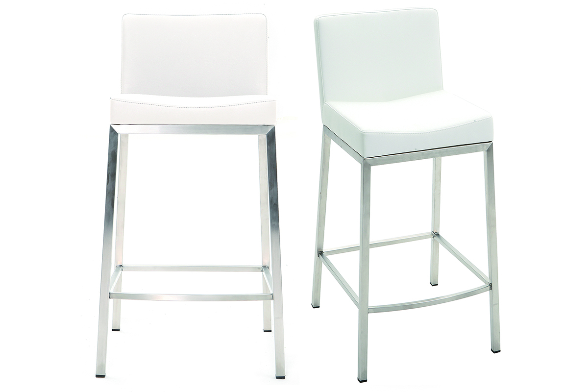 Sgabello design 66cm bianco - set di 2 EPSILON