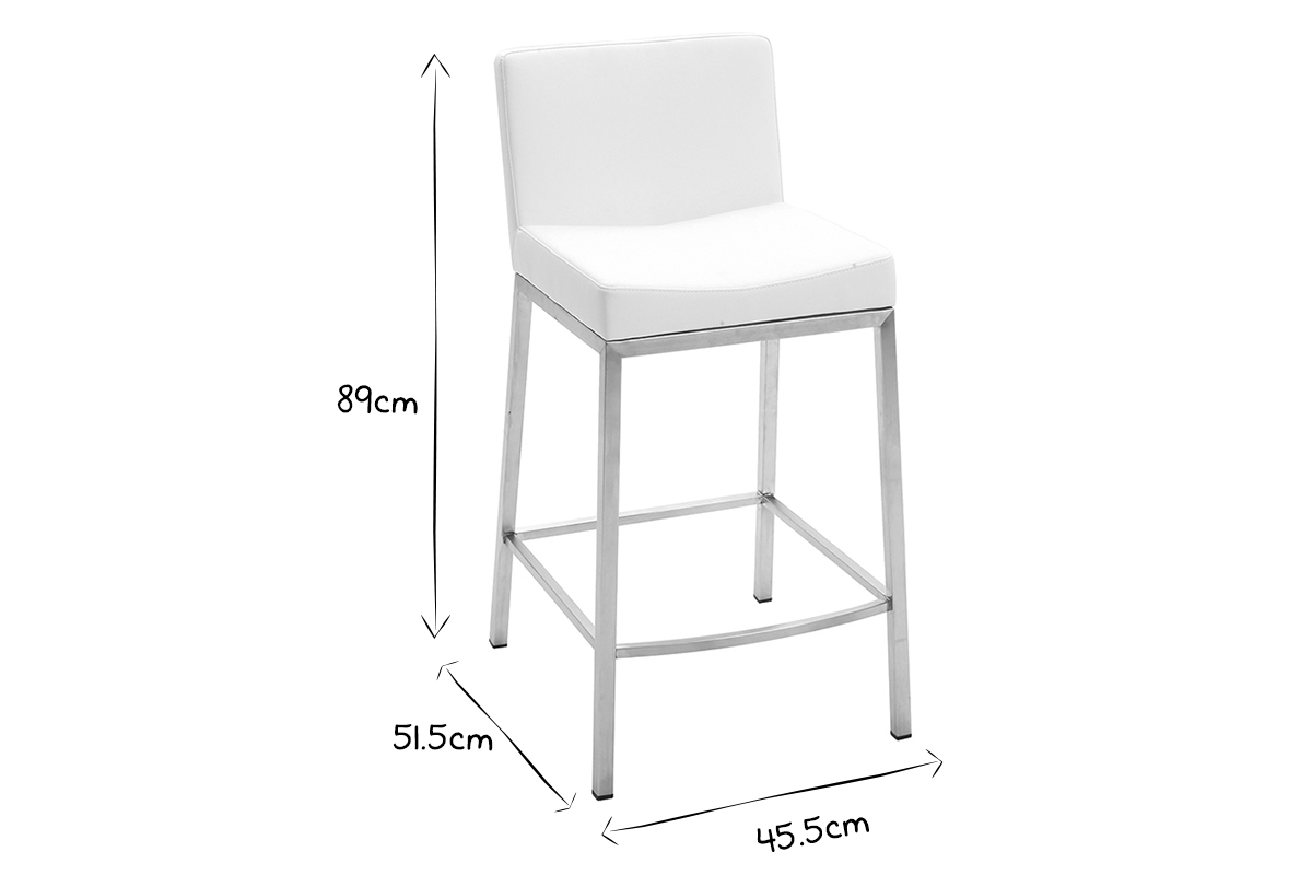 Sgabello design 66cm bianco - set di 2 EPSILON