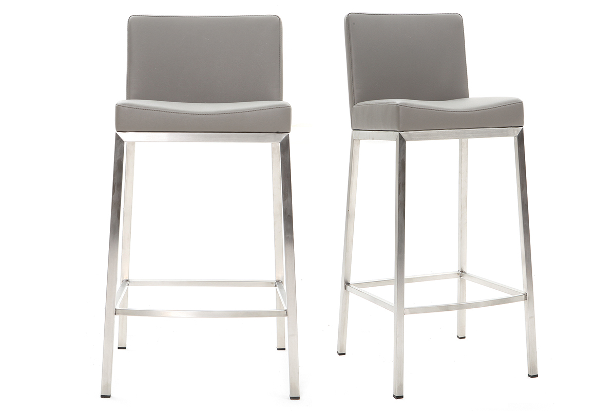 Sgabello design 66cm grigio - set di 2 EPSILON