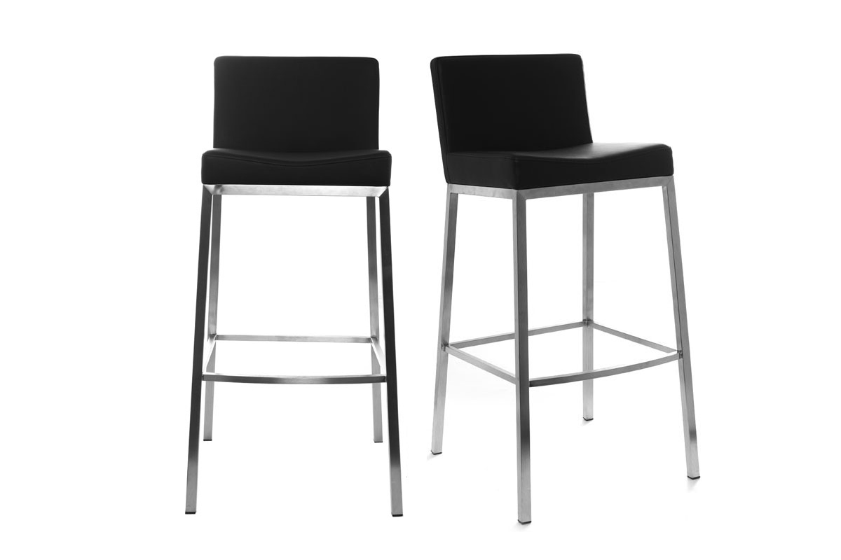 Sgabello design 66cm nero - set di 2 EPSILON