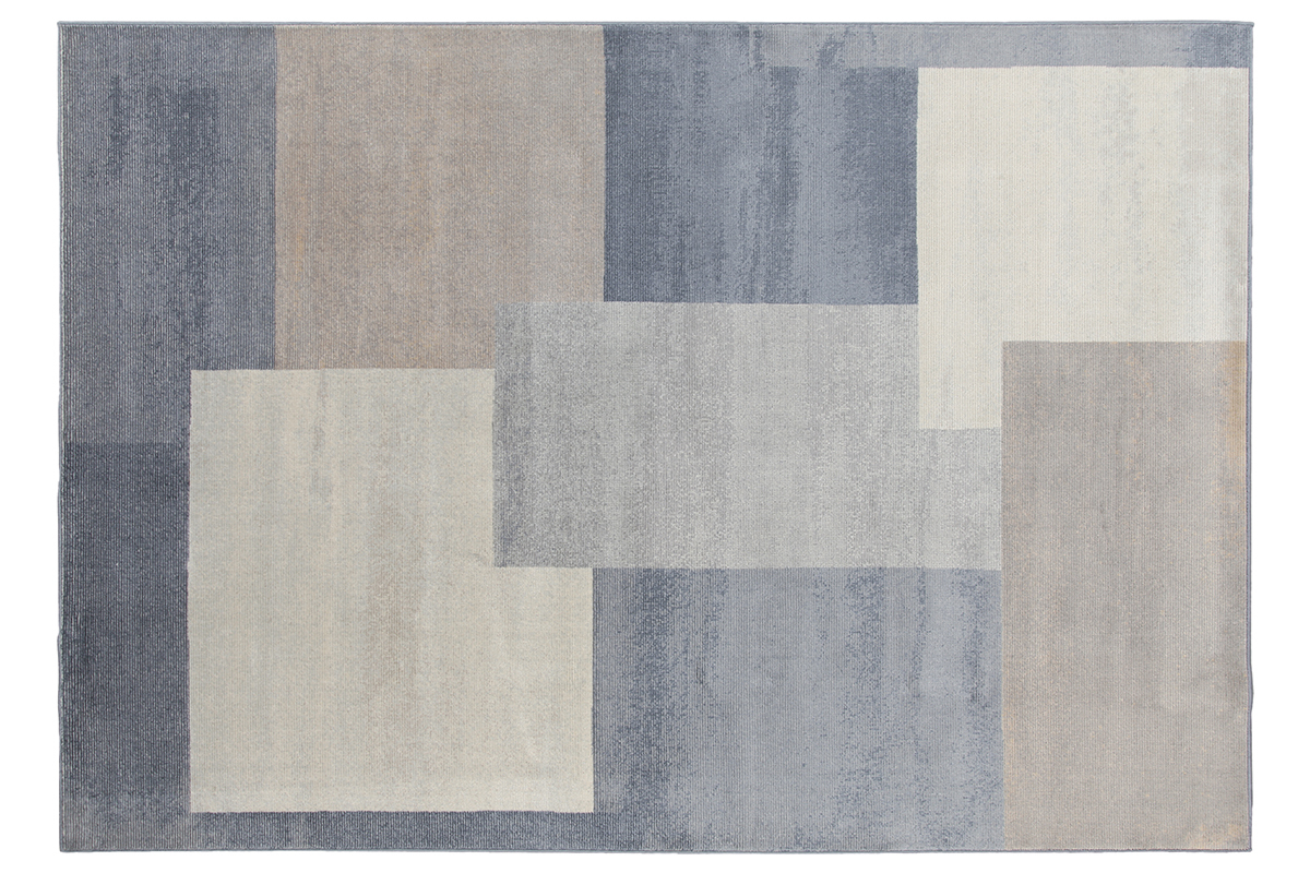 Tappeto a motivo grafico grigio, beige e talpa 160 x 230 cm KAPUA