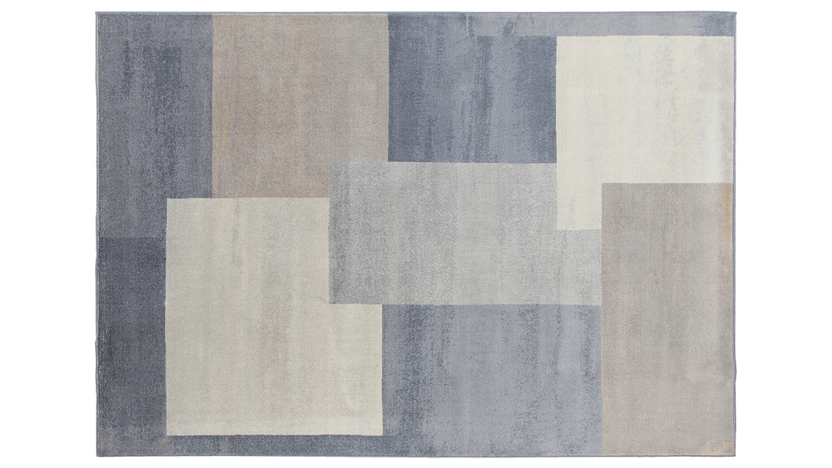 Tappeto a motivo grafico grigio, beige e talpa 160 x 230 cm KAPUA