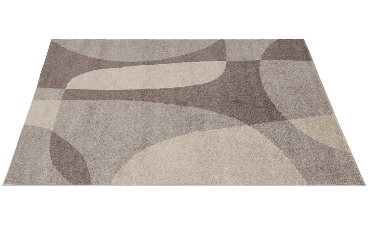 Tappeto beige e grigio con motivo grafico 200 x 290 cm ARID