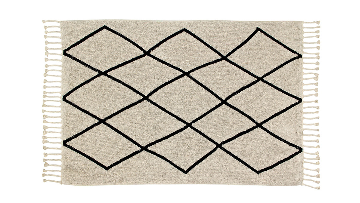 Tappeto cotone 140x200 beige TOUAREG