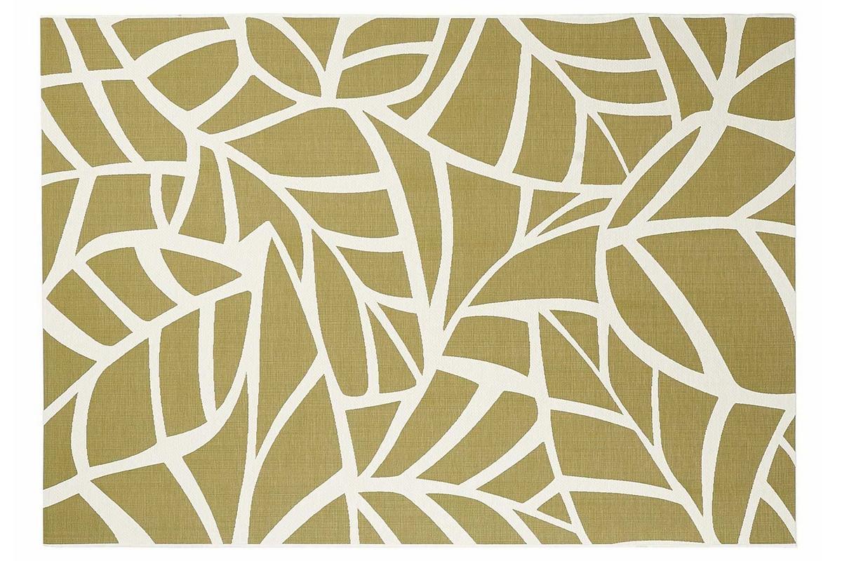 Tappeto interno esterno bianco crema e verde 123 x 180 cm GARANCE