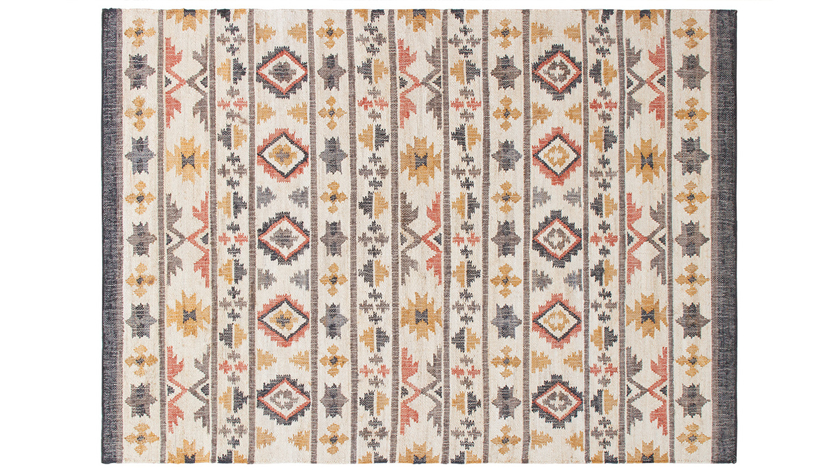 Tappeto Kilim tessuto a mano in juta 160 x 230 cm INCAS