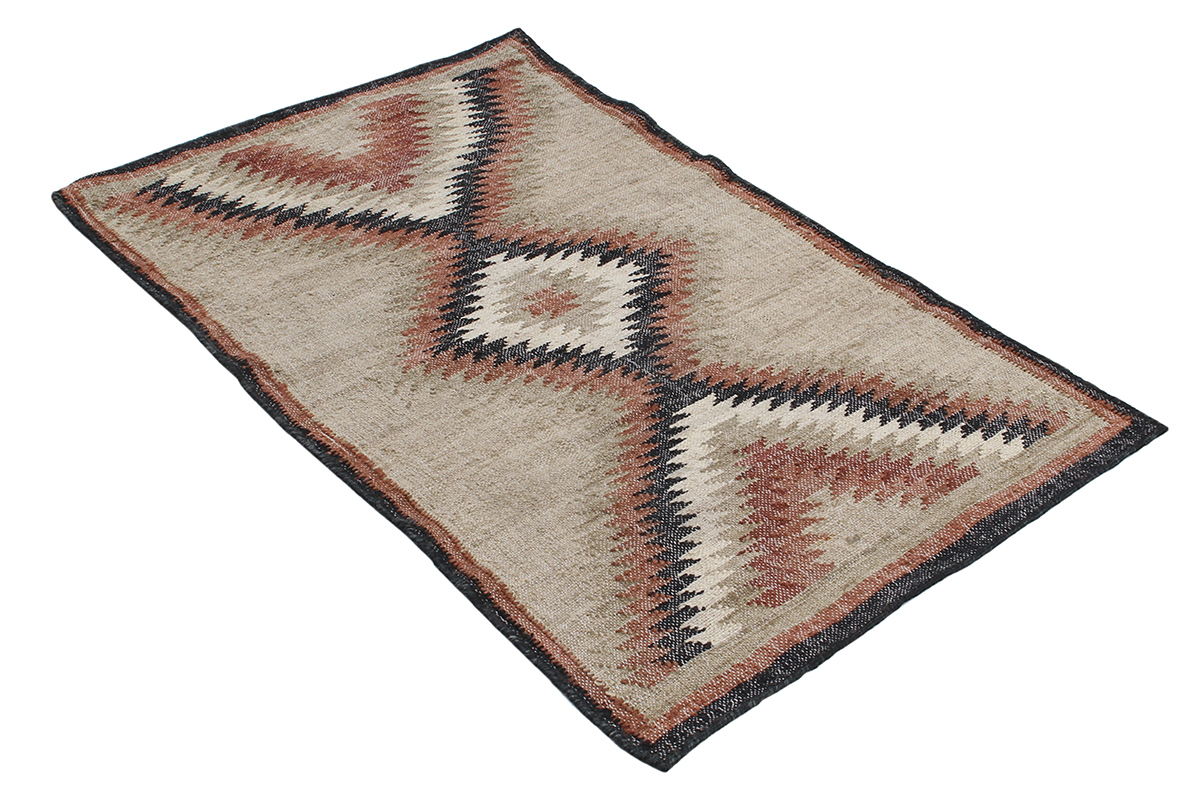 Tappeto kilim tessuto a mano in juta160 x 230 cm DAKOTA