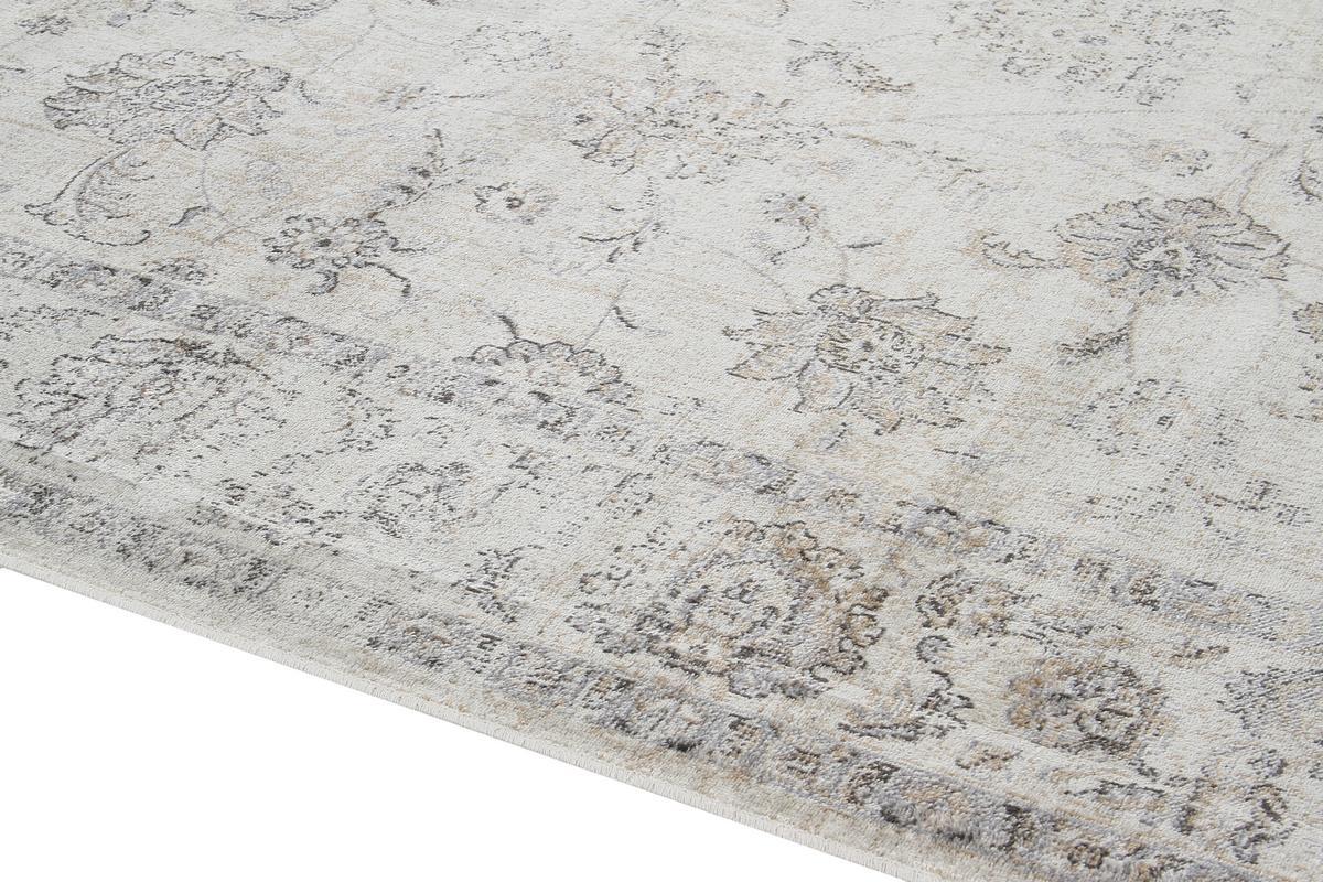 Tappeto vintage in viscosa con motivi grigio 160 x 230 cm RYAD