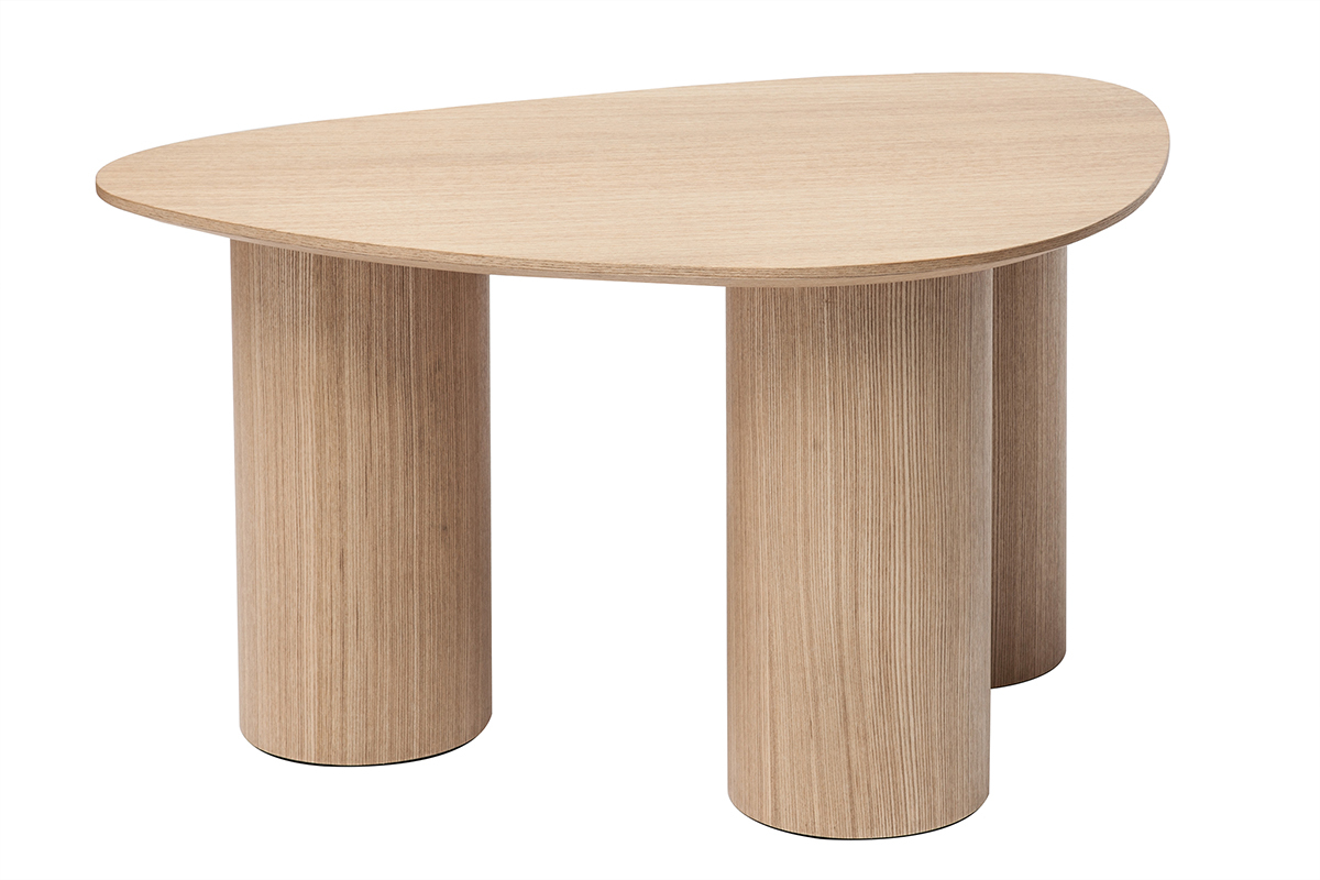 Tavolini da salotto estraibili design in legno chiaro (set di 2) FOLEEN