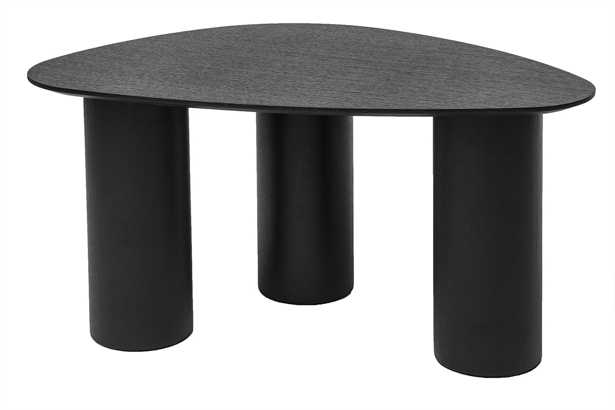 Tavolini da salotto estraibili design in legno nero (set di 2) FOLEEN