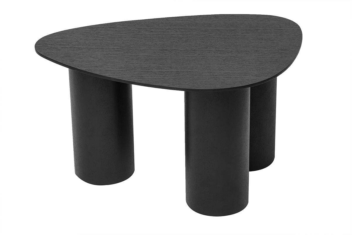 Tavolini da salotto estraibili design in legno nero (set di 2) FOLEEN