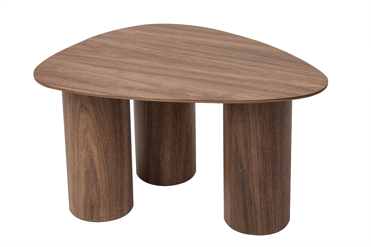 Tavolini da salotto estraibili design in legno scuro (set di 2) FOLEEN