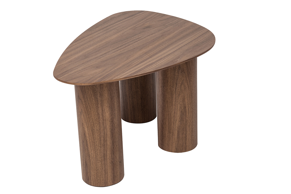 Tavolini da salotto estraibili design in legno scuro (set di 2) FOLEEN