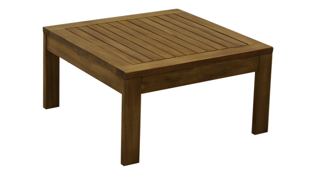 Tavolino da salotto da giardino quadrato in legno massello L60 cm SALVADOR