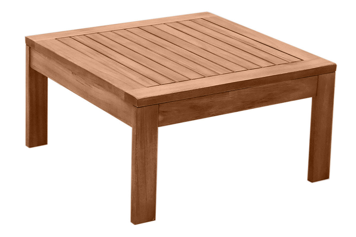 Tavolino da salotto da giardino quadrato in legno massello L60 cm SALVADOR