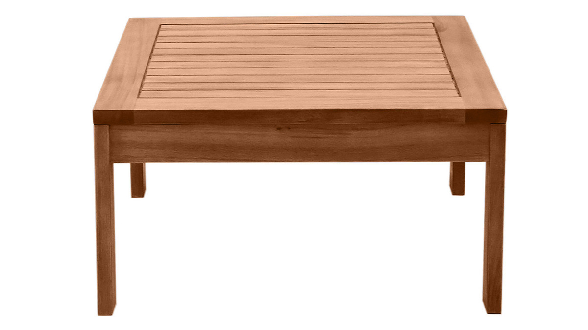 Tavolino da salotto da giardino quadrato in legno massello L60 cm SALVADOR