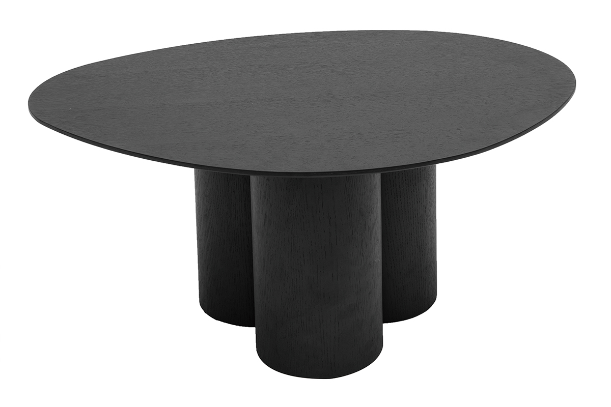 Tavolino da salotto design legno nero L78 cm HOLLEN