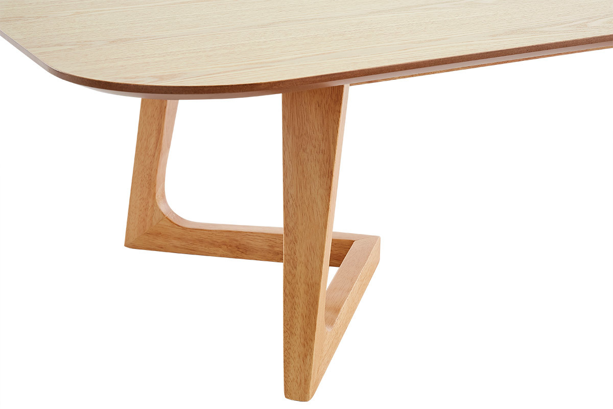 Tavolino da salotto rettangolare scandinavo legno chiaro L150 cm JUKE