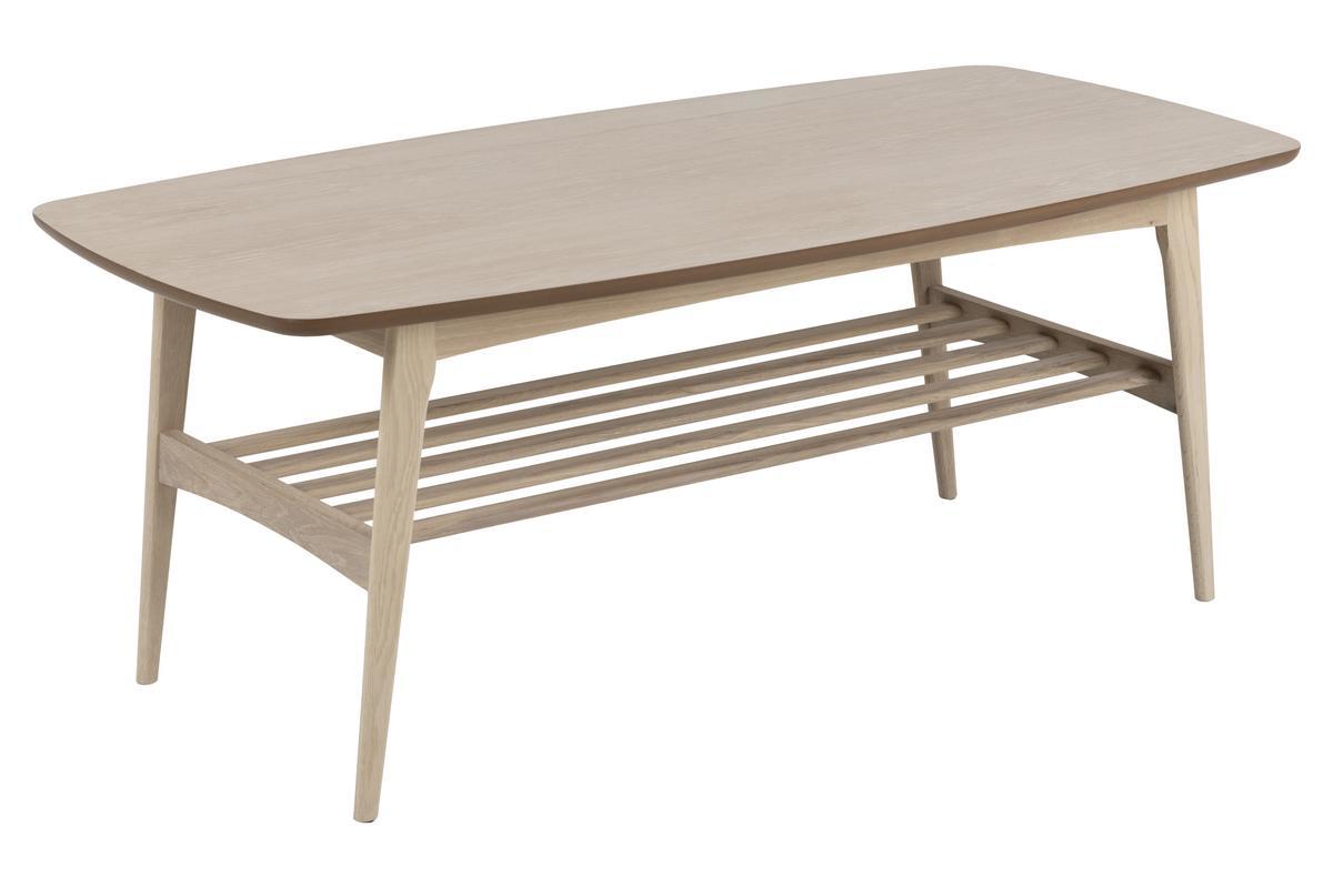 Tavolino da salotto scandinavo finitura rovere chiaro L120 cm JULIANNE