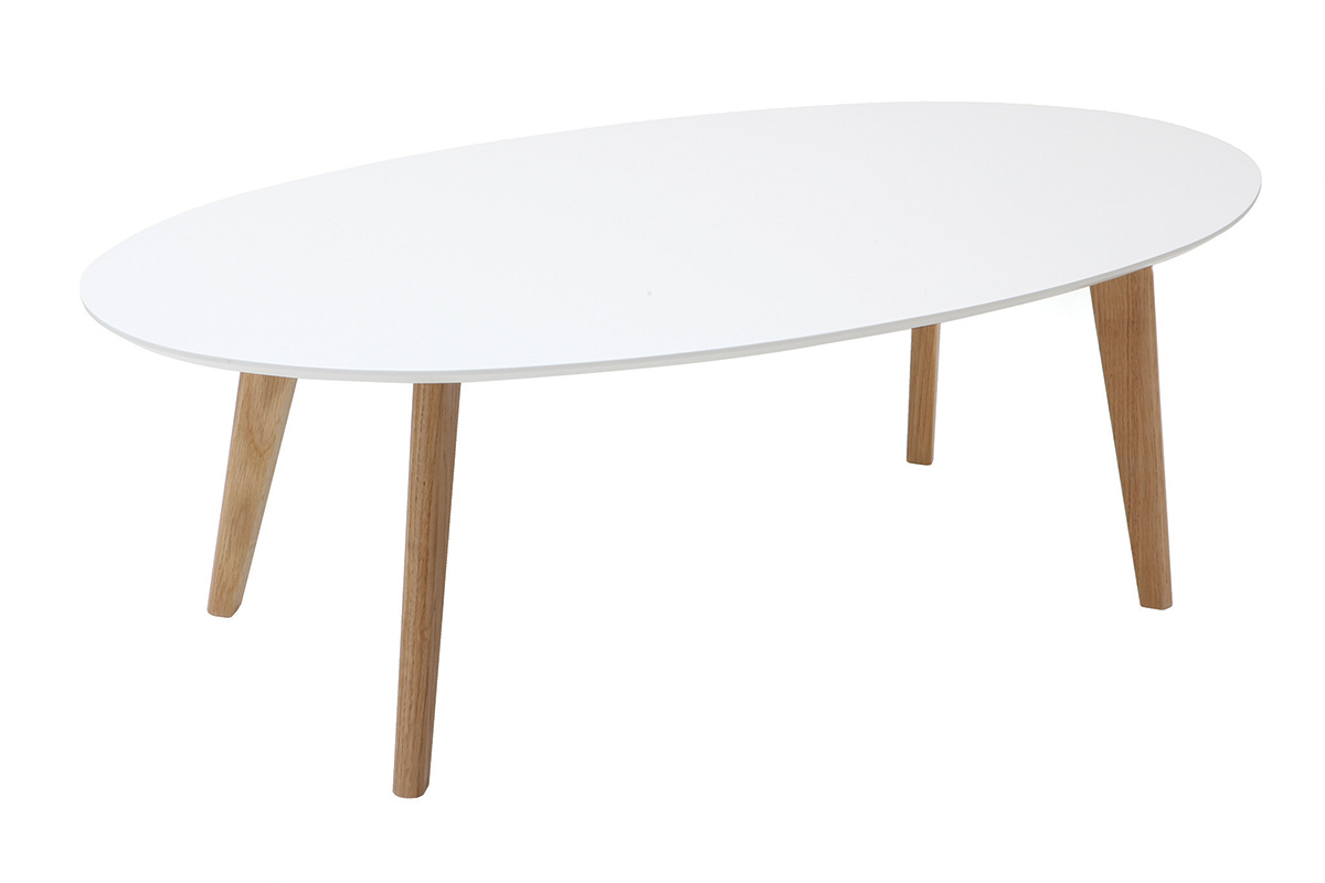 Tavolino design bianco L120 cm EKKA