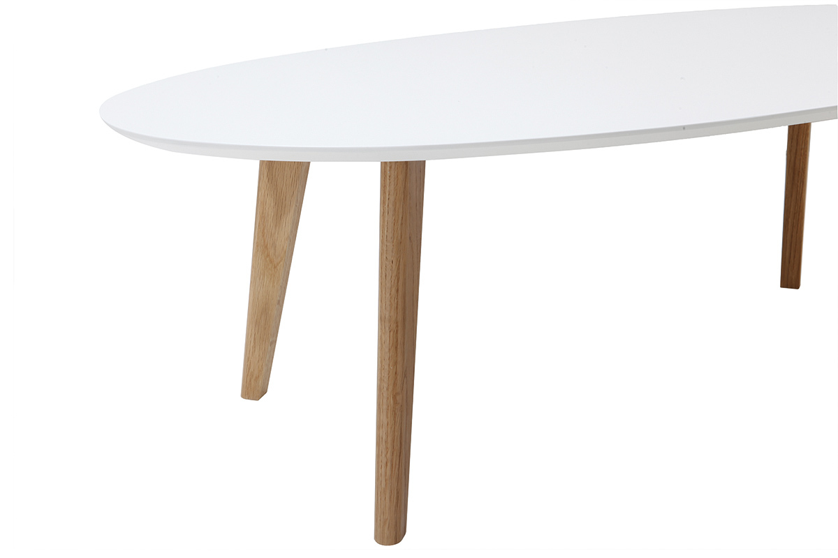 Tavolino design bianco L120 cm EKKA